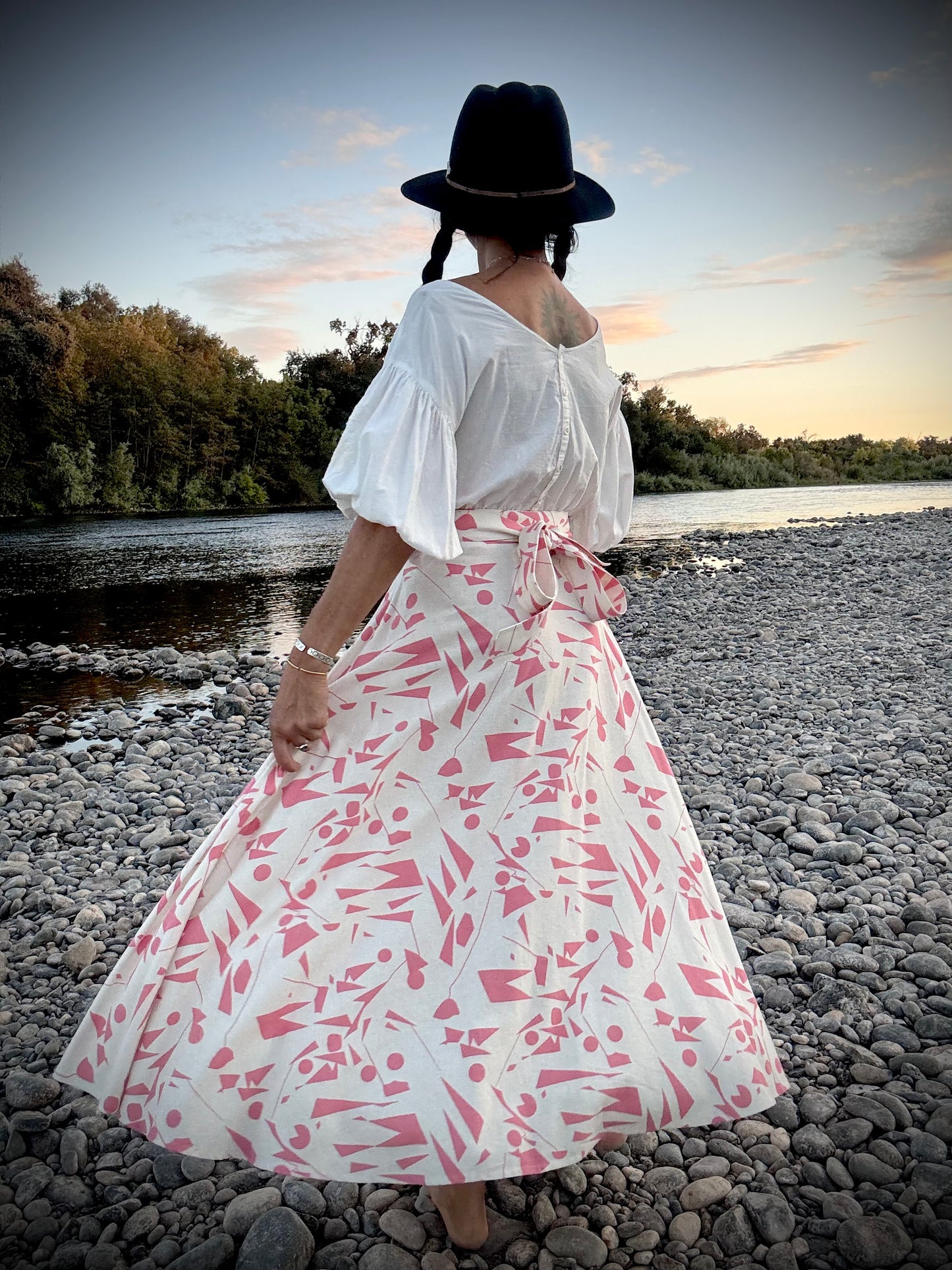 Elsie Wrap Skirt - Pink Confetti