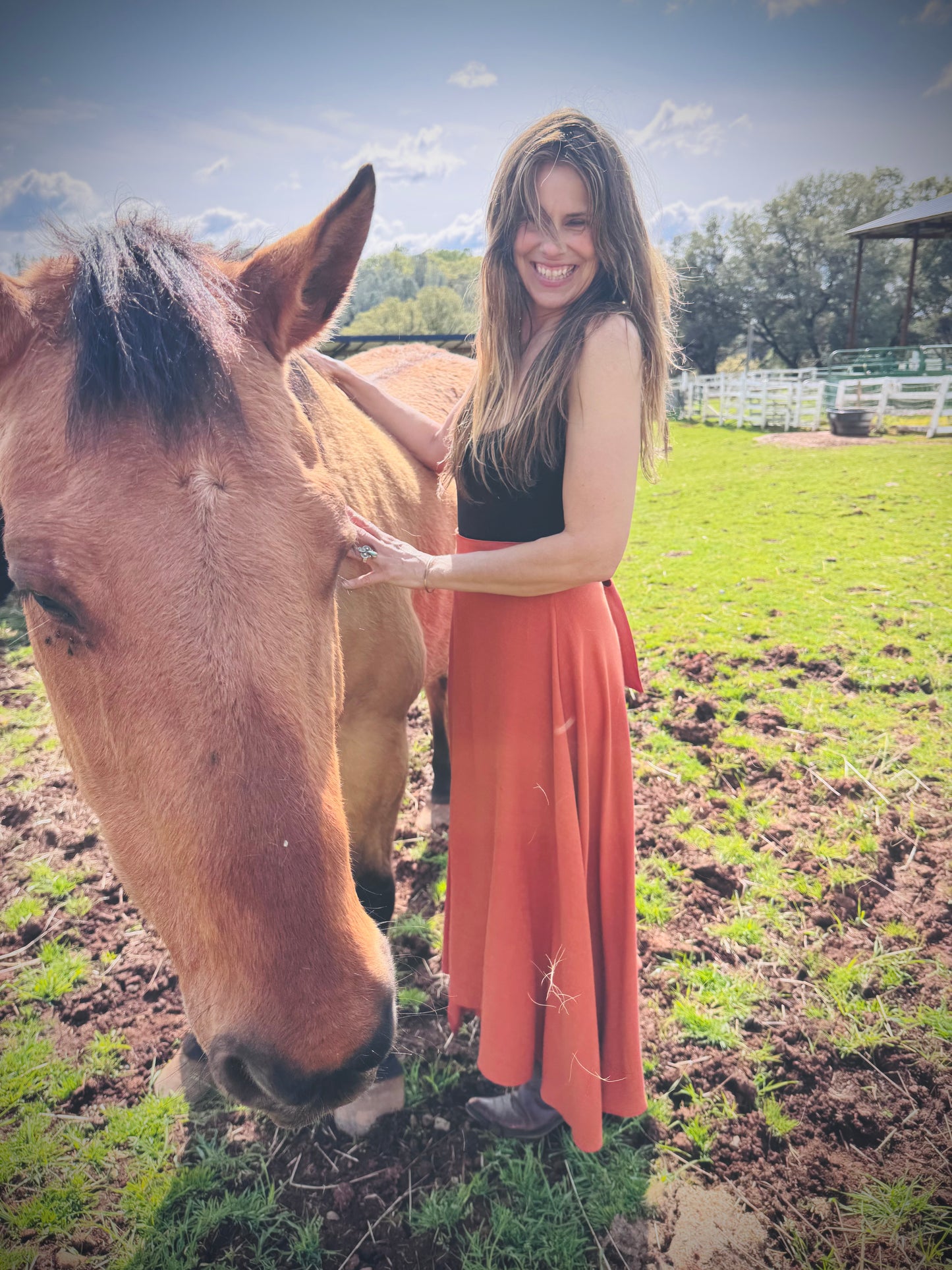 Elsie Wrap Skirt - Terracotta