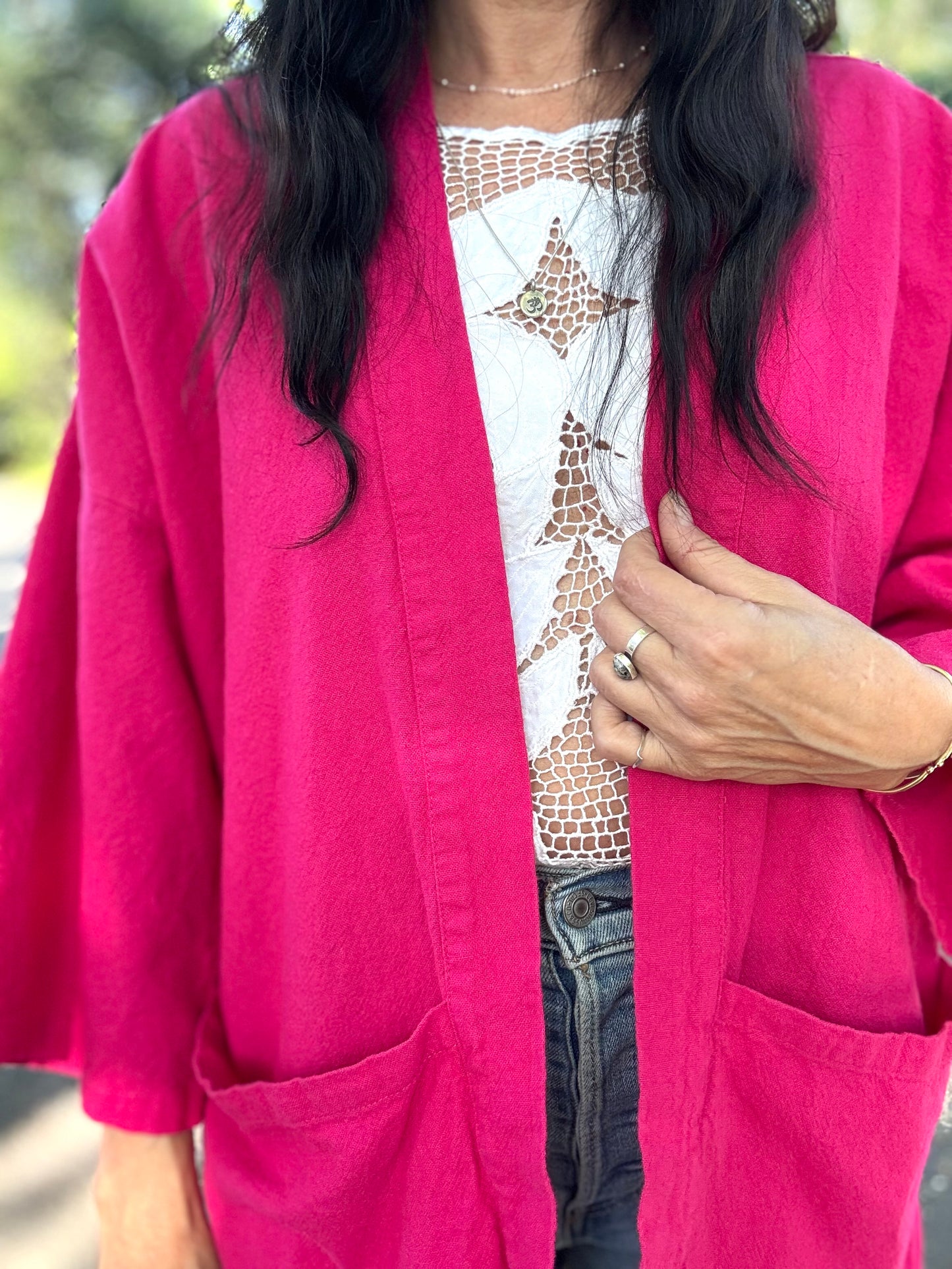 The 'Macie' Cardigan • Hot Pink