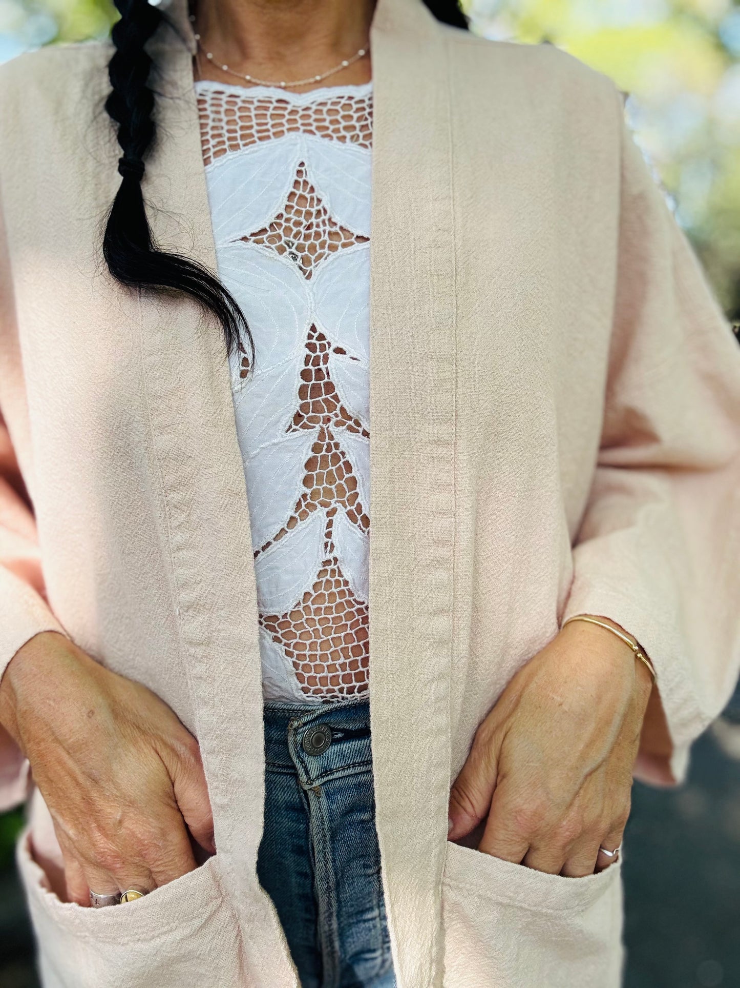 The 'Macie' Cardigan • Champagne
