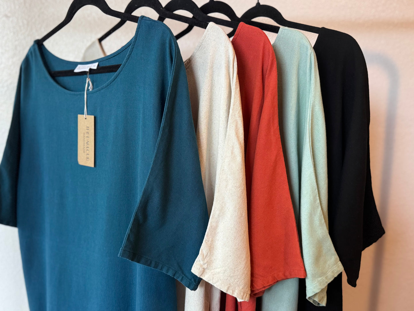 Dotty Tunic Dress in Natural