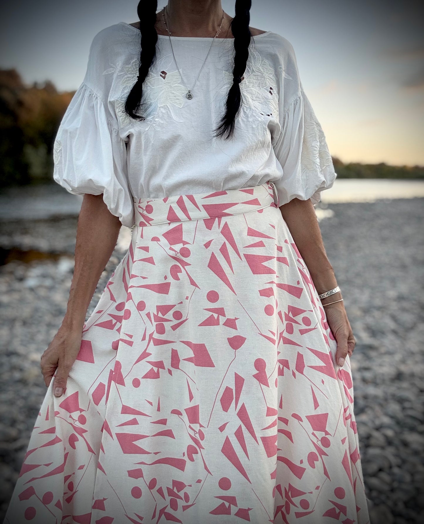 Elsie Wrap Skirt - Pink Confetti