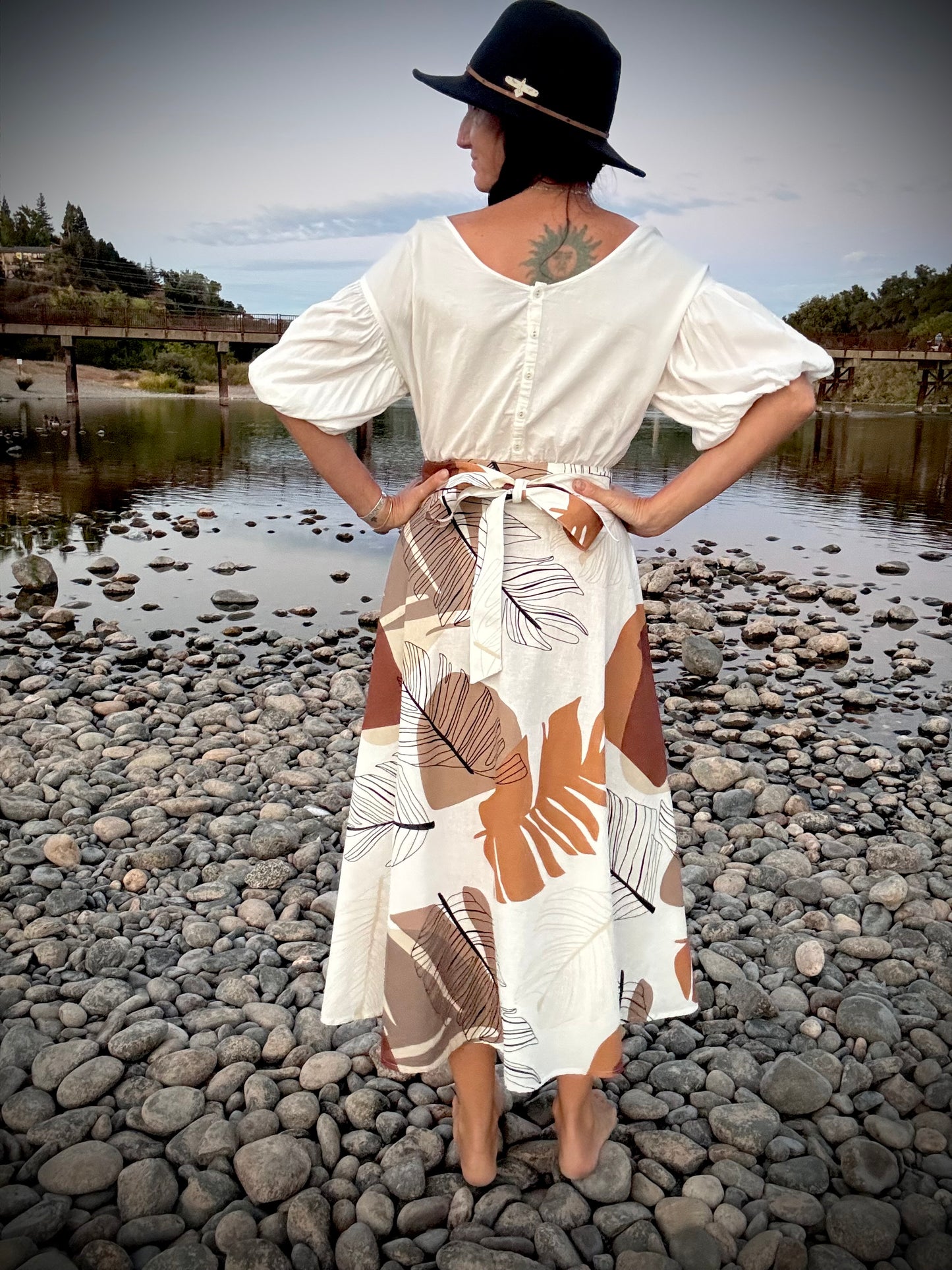 Elsie Wrap Skirt - Monstera