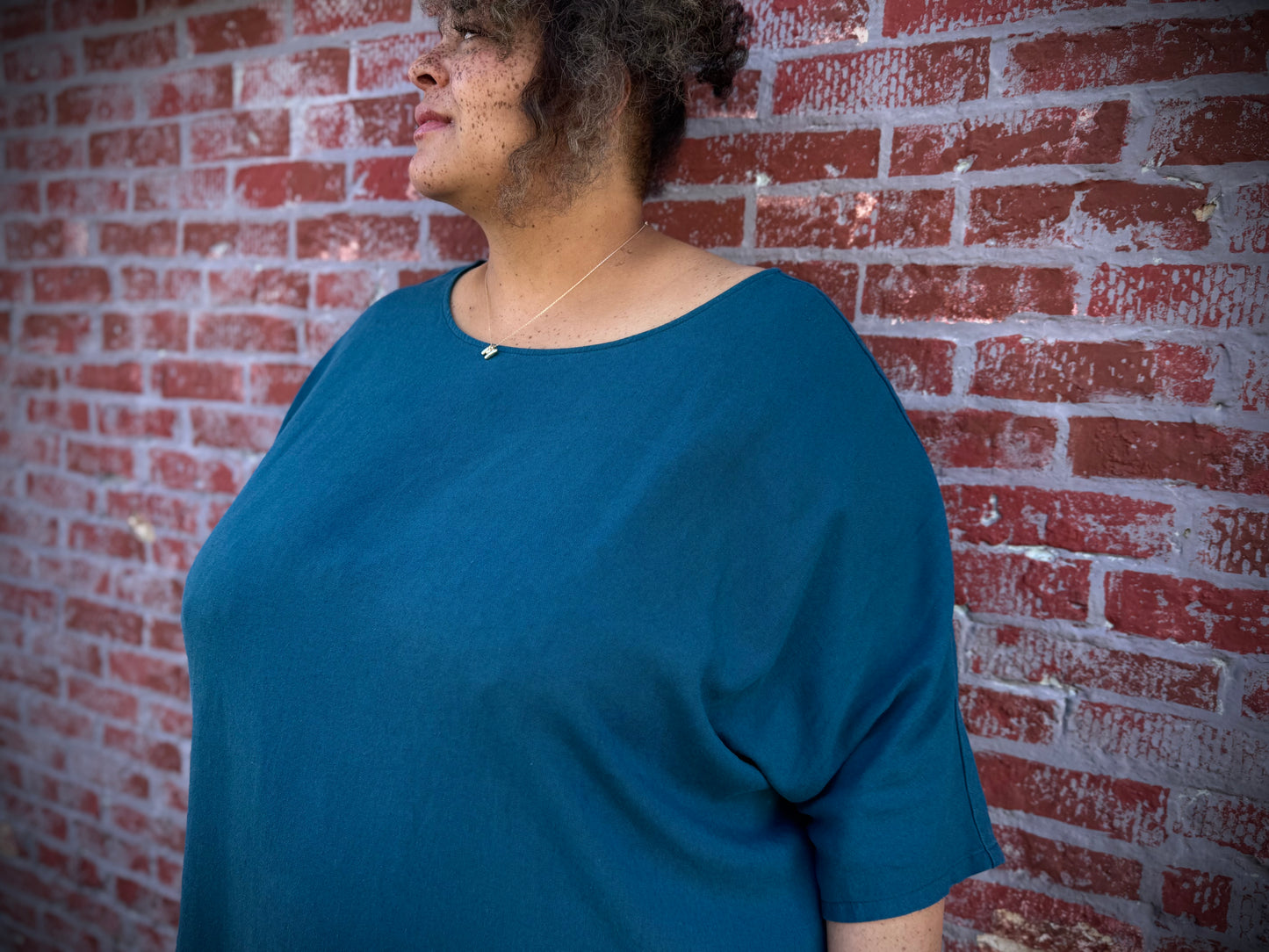 Dotty Tunic Dress in Teal