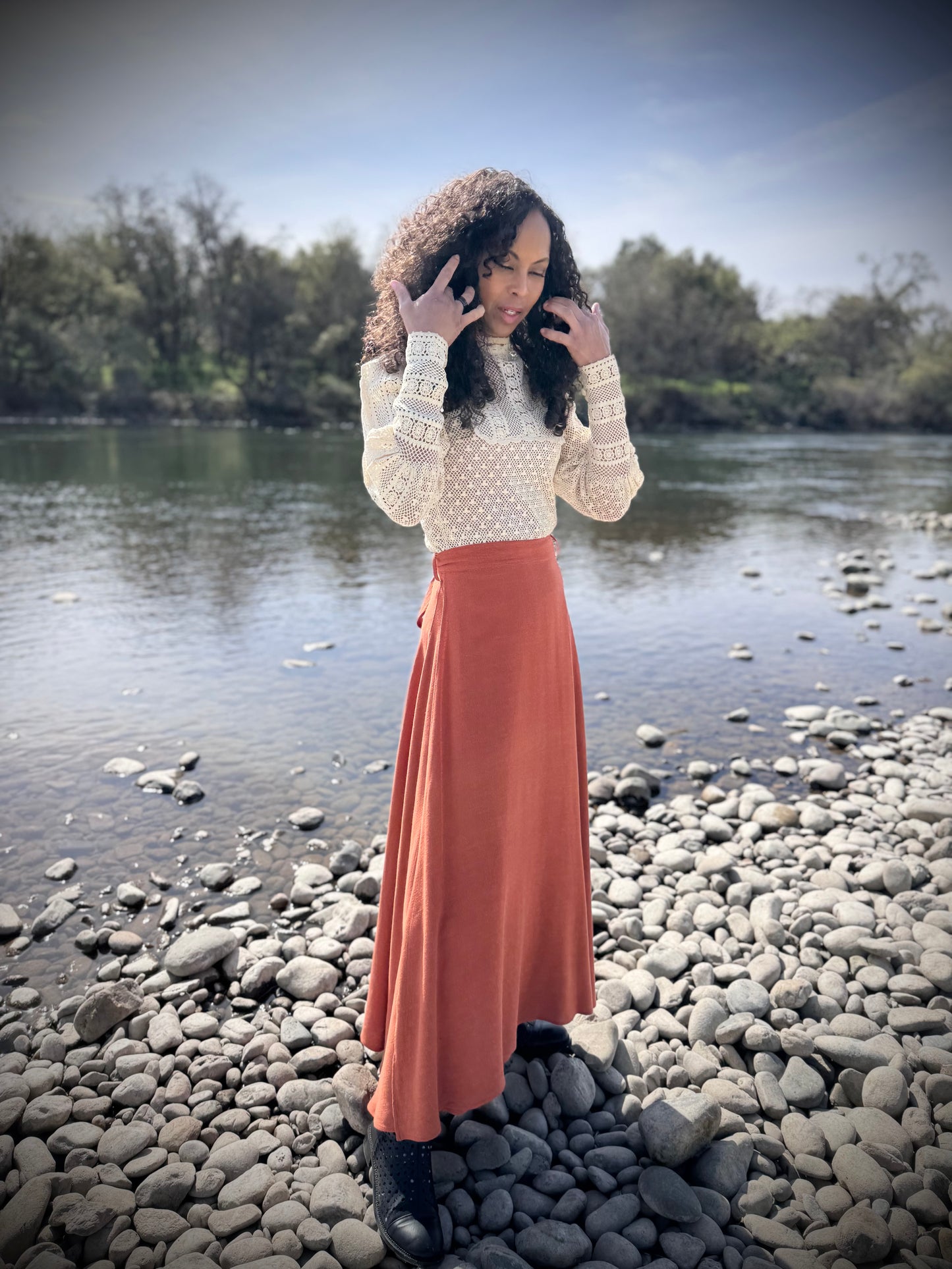 Elsie Wrap Skirt - Terracotta
