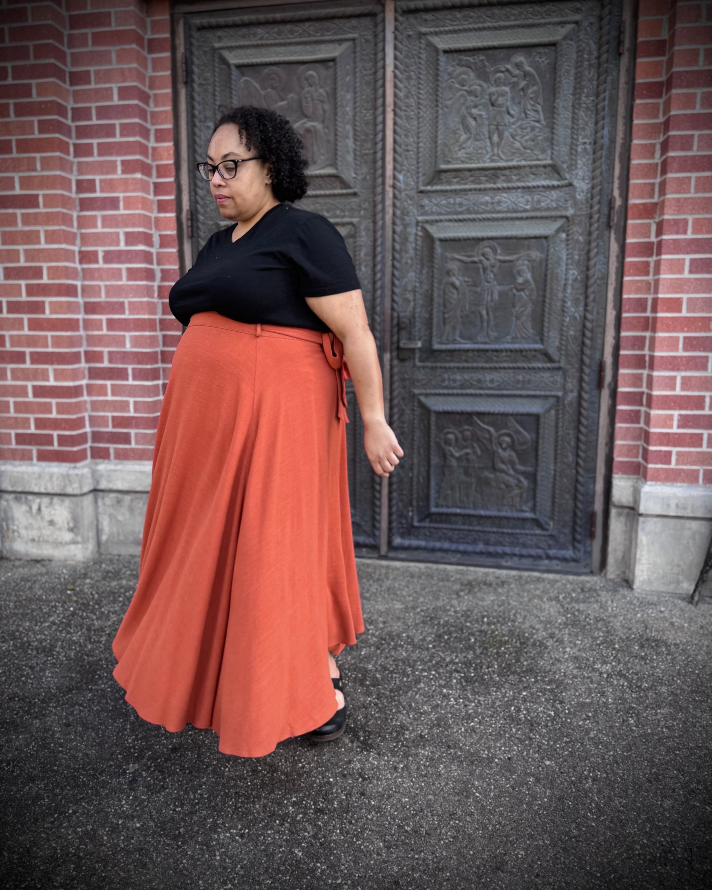 Elsie Wrap Skirt - Terracotta