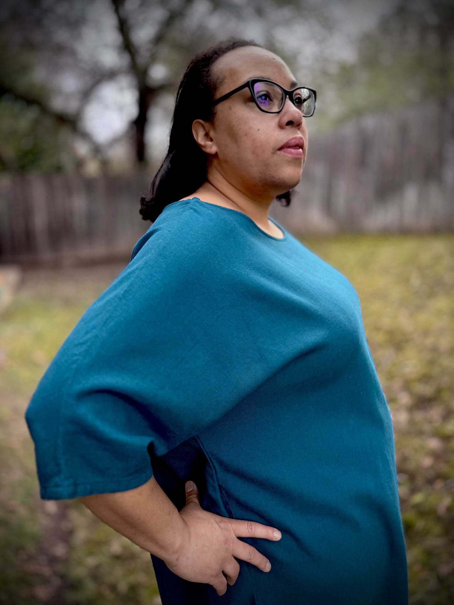 Dotty Tunic Dress in Teal