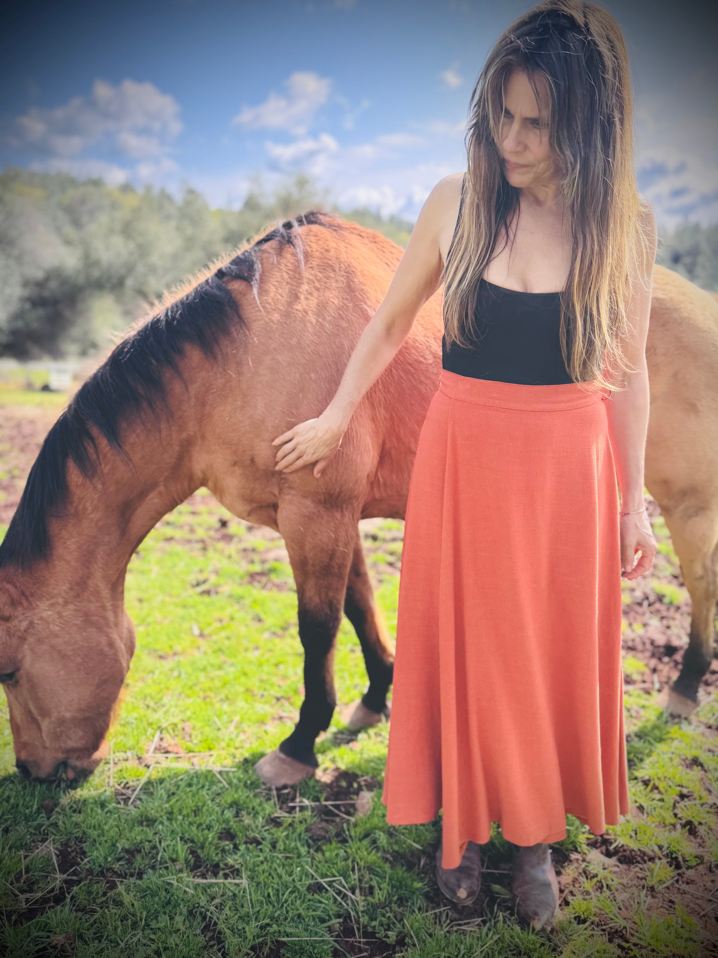 Elsie Wrap Skirt - Terracotta