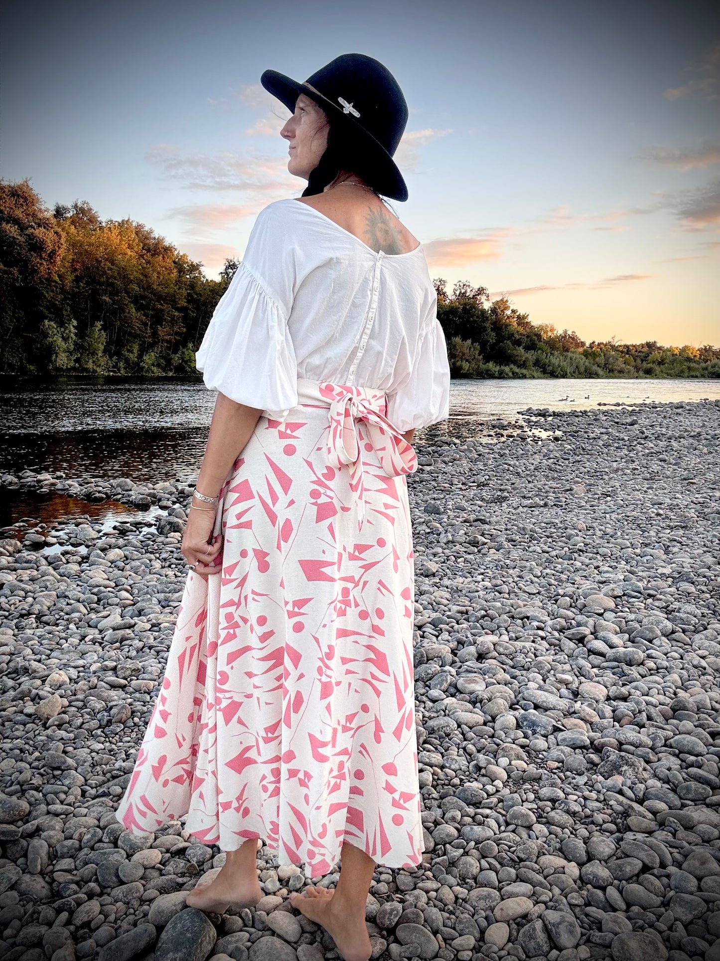 Elsie Wrap Skirt - Pink Confetti