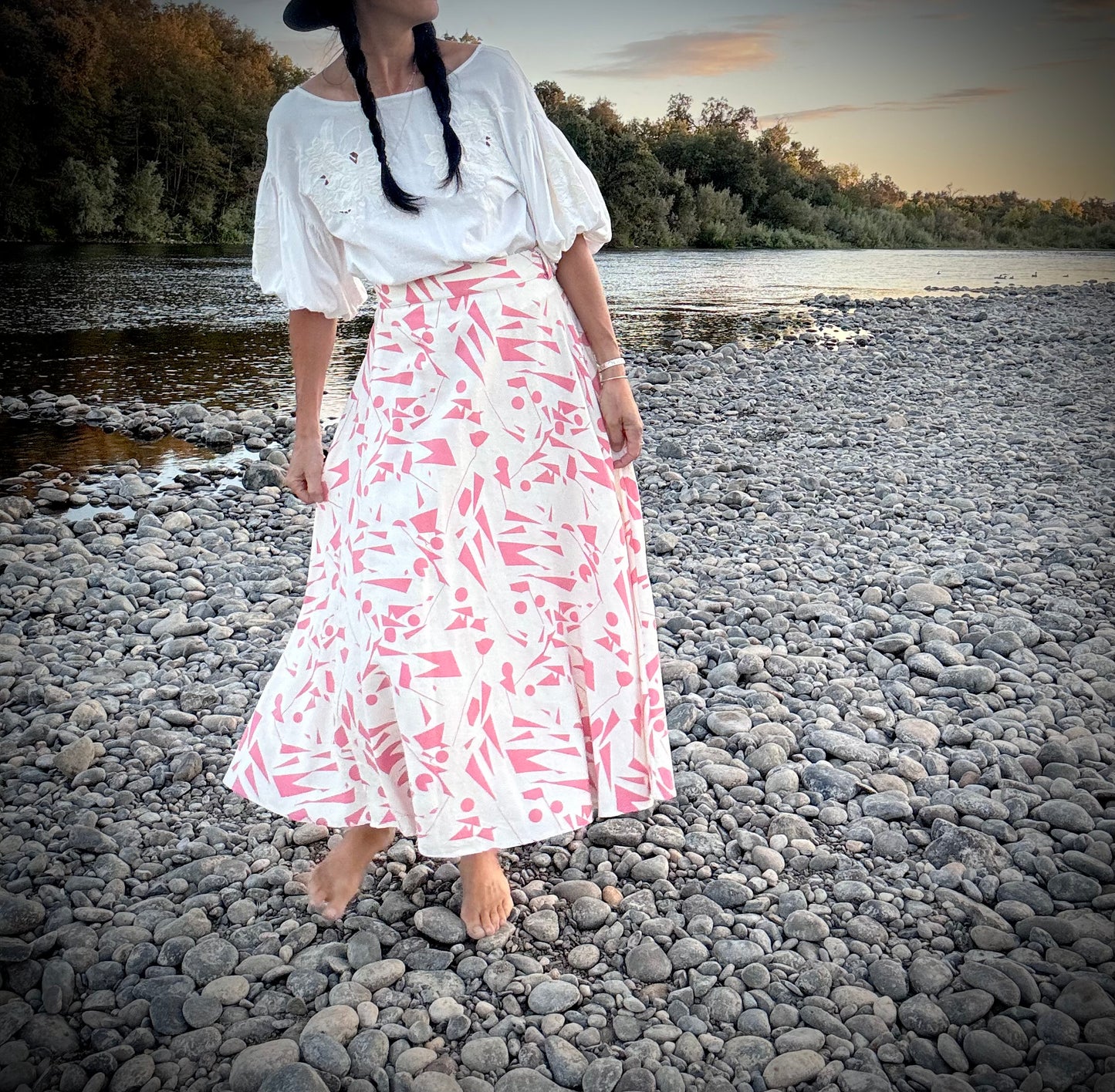 Elsie Wrap Skirt - Pink Confetti