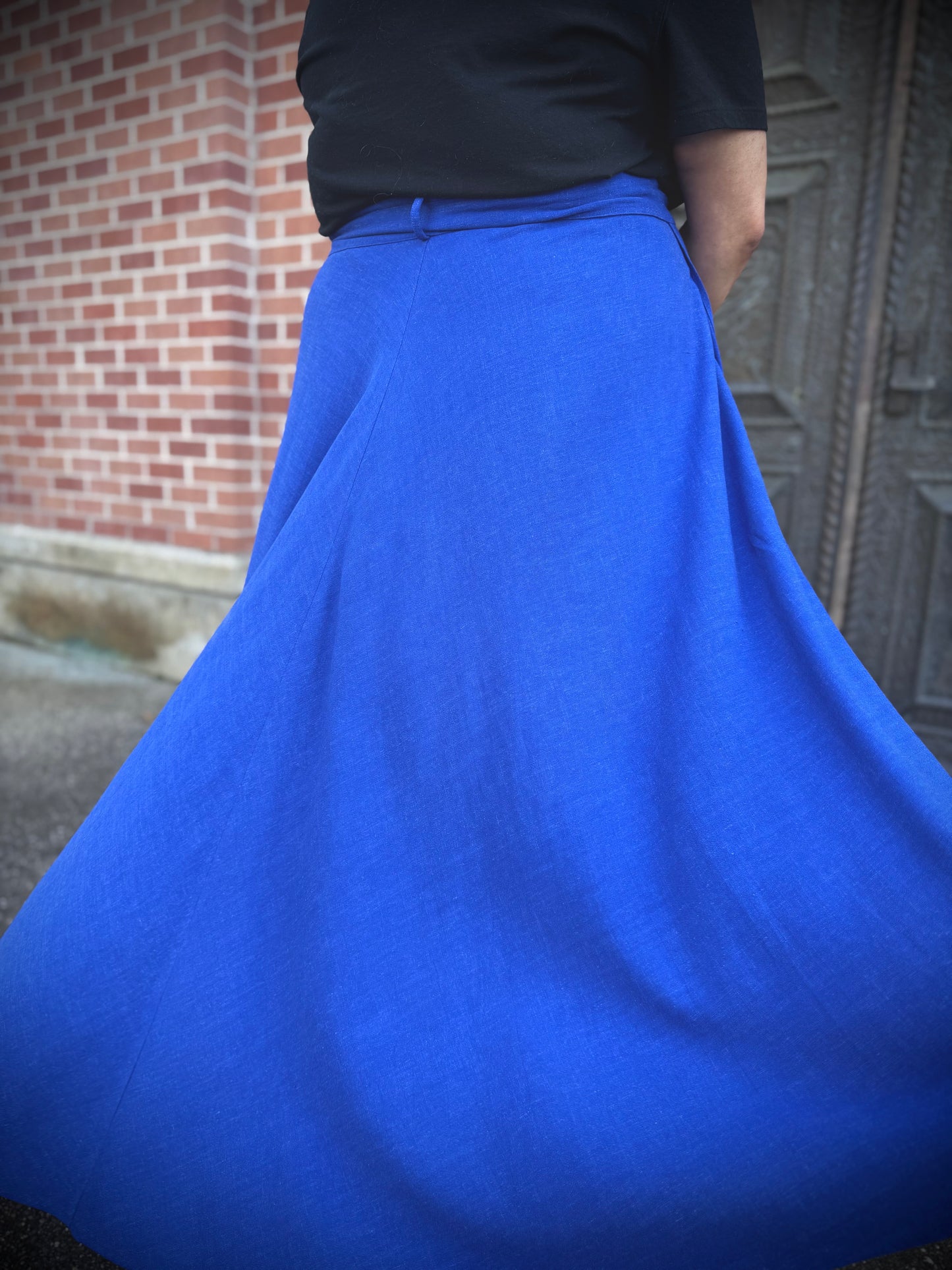 Elsie Wrap Skirt - Royal Blue