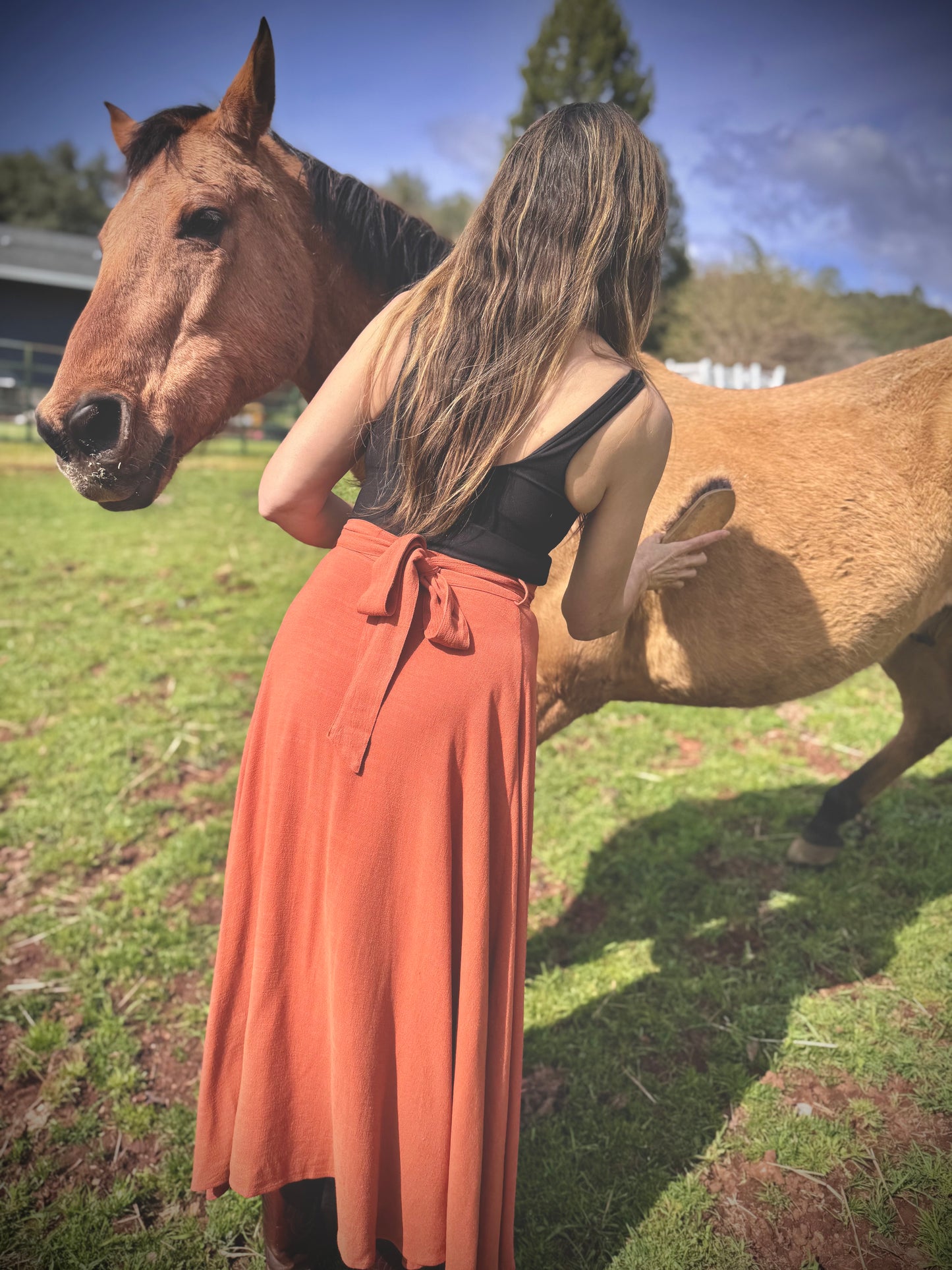 Elsie Wrap Skirt - Terracotta