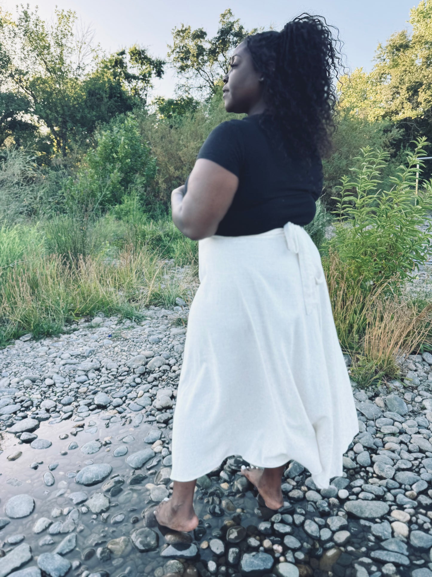 Elsie Wrap Skirt - Natural