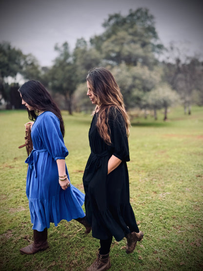 Margaret Poet Dress in Royal