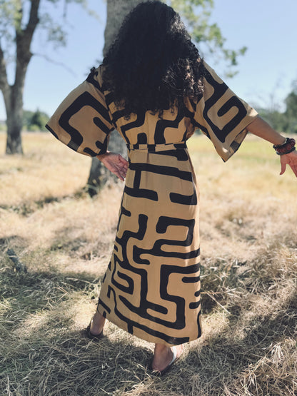 ‘Velma' Wrap Dress in MAZE