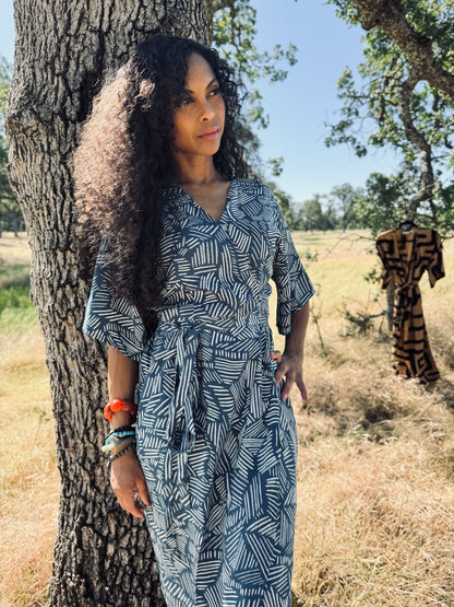 ‘Velma' Wrap Dress in THICKET