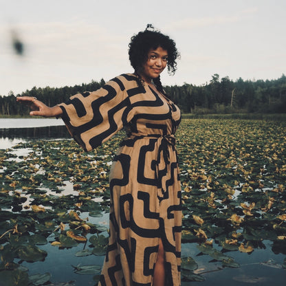 ‘Velma' Wrap Dress in MAZE