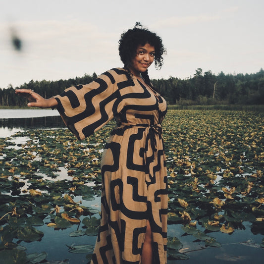 ‘Velma' Wrap Dress in MAZE