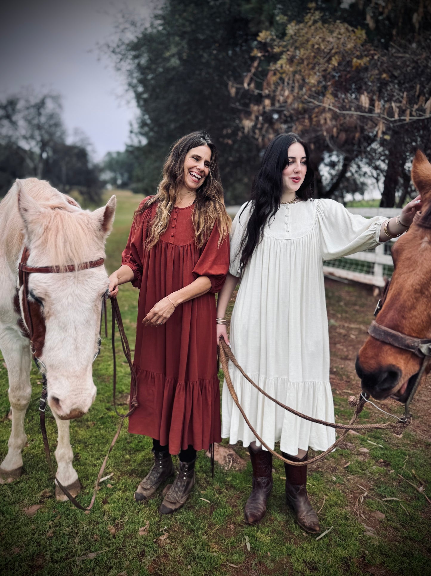 Margaret Poet Dress in Sienna