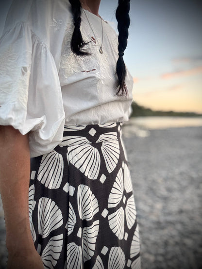 Elsie Wrap Skirt - Flora Abstract