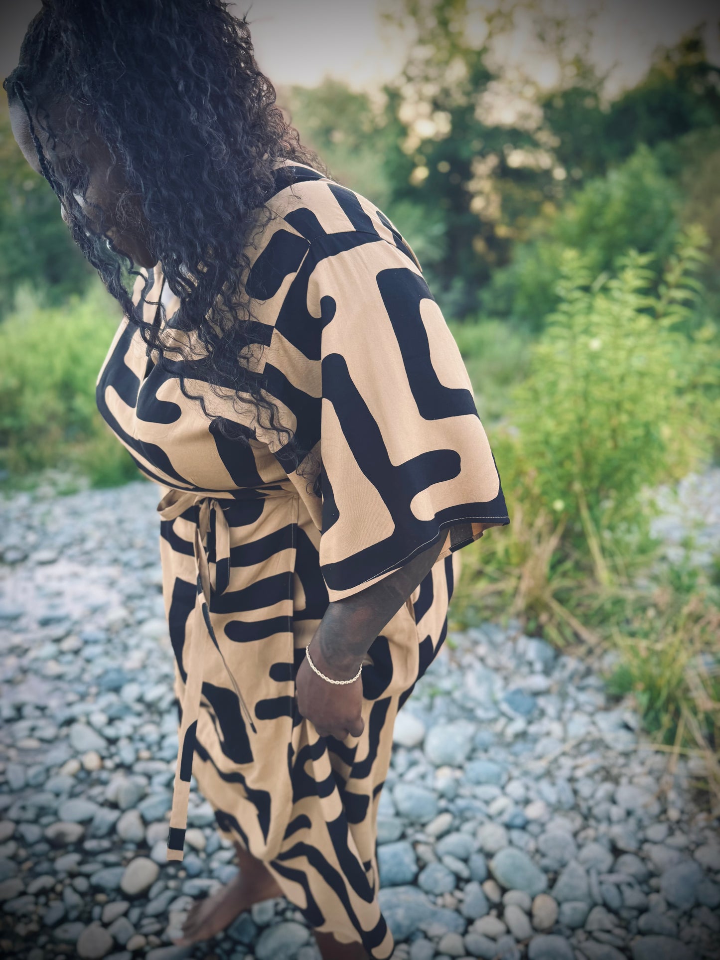 ‘Velma' Wrap Dress in MAZE