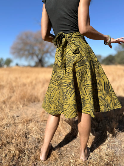 'ELSIE' Wrap Skirt in PALMS