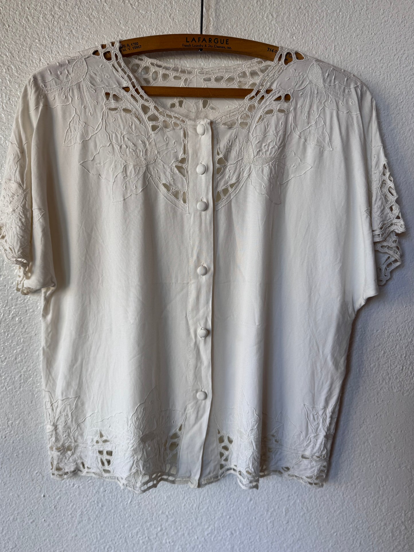 Vintage Balinese Button Up Blouse