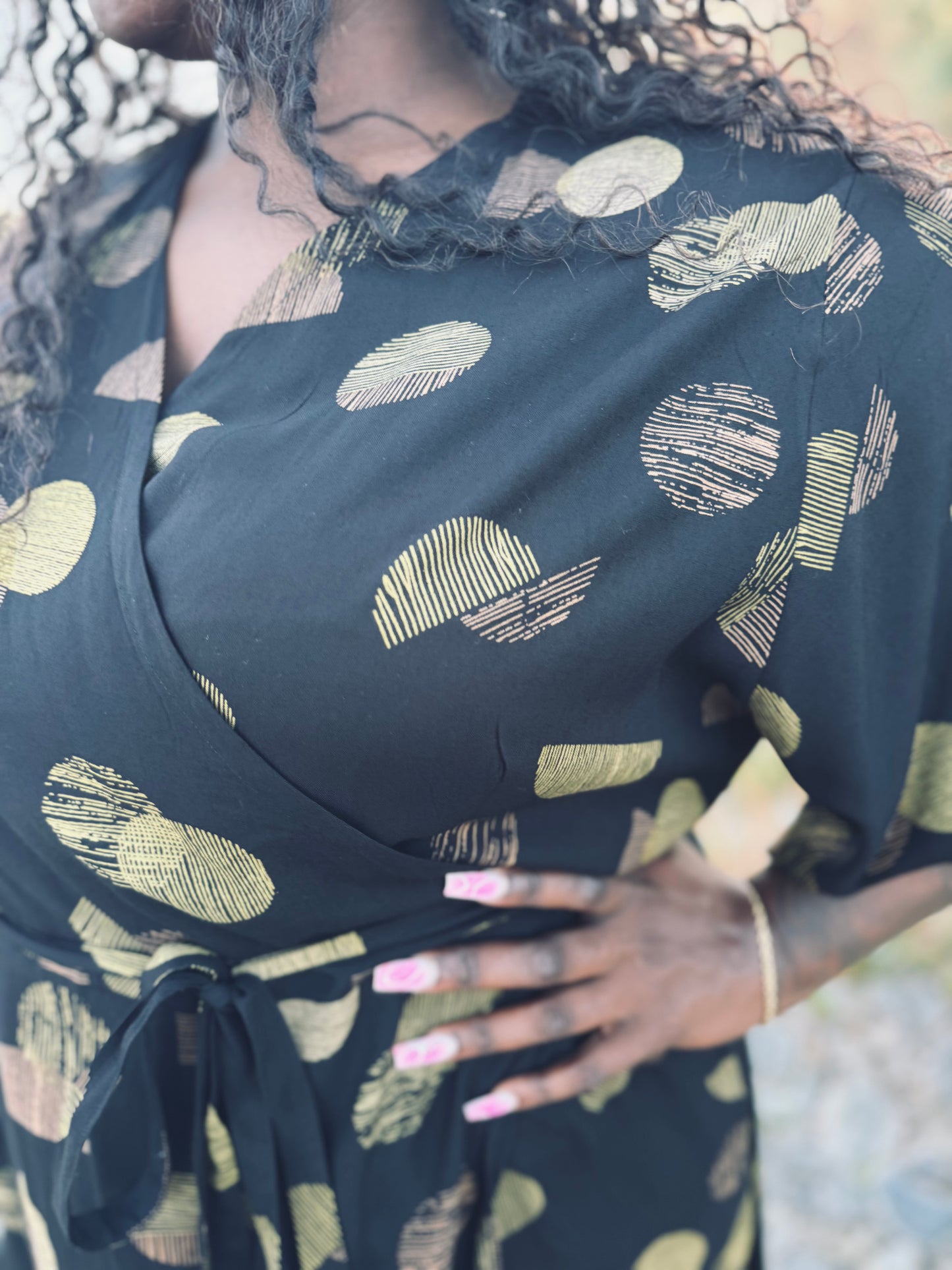 ‘Velma' Wrap Dress in ORBIT