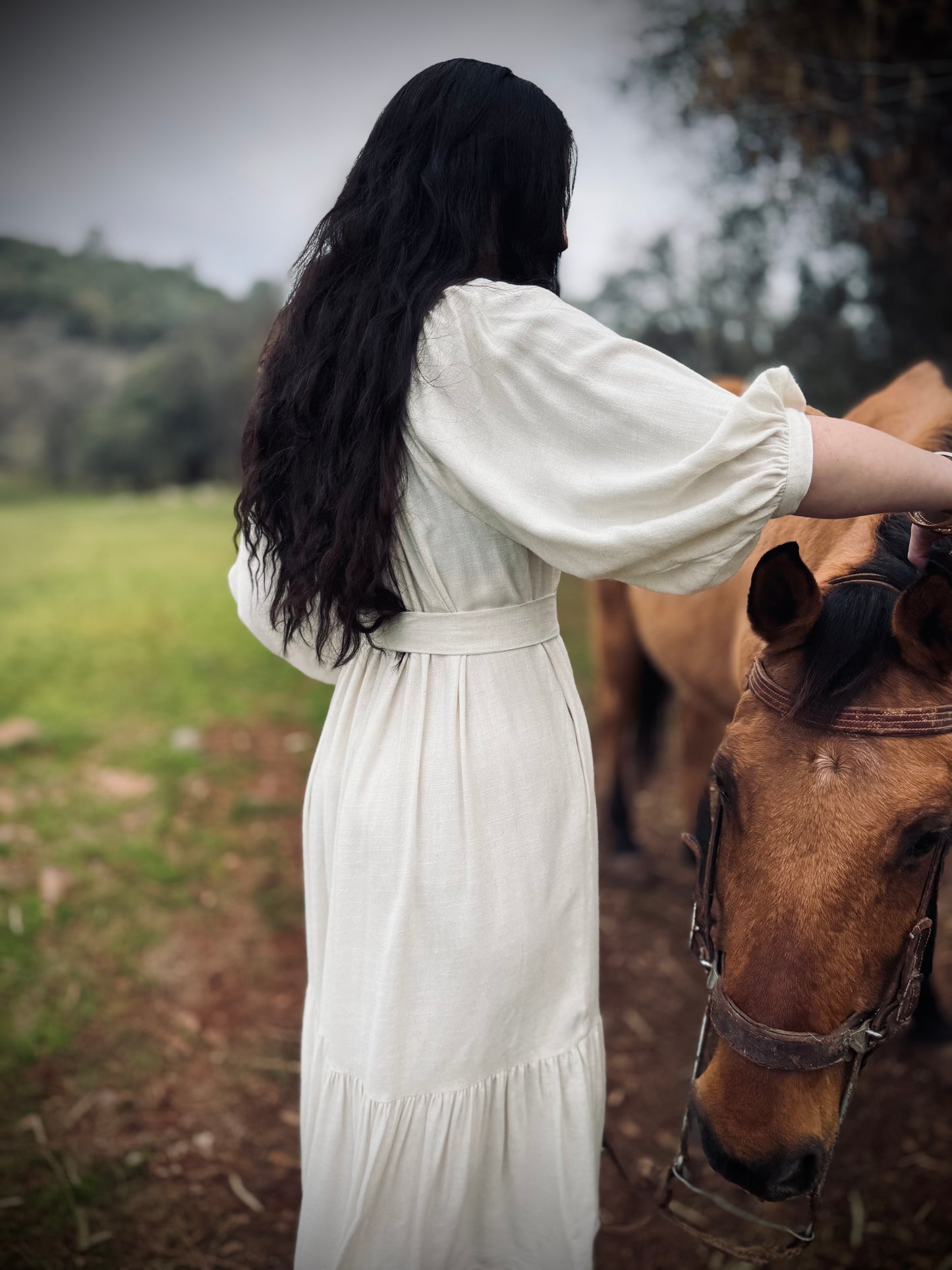 Margaret Poet Dress in Natural