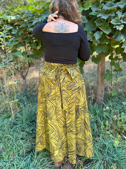 'ELSIE' Wrap Skirt in PALMS