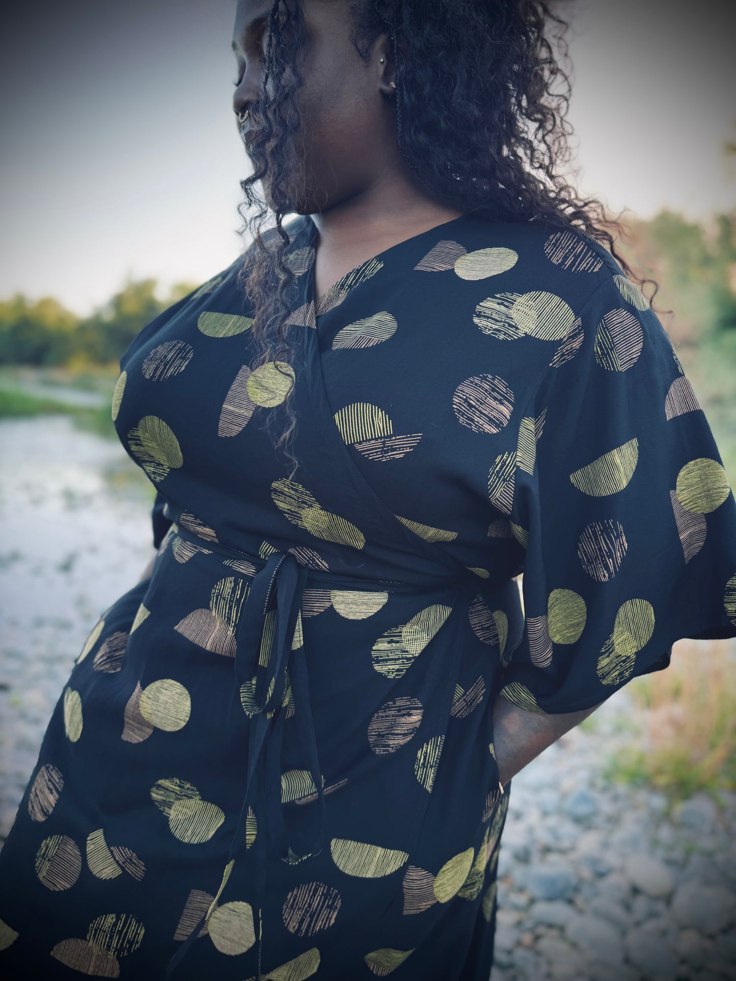‘Velma' Wrap Dress in ORBIT
