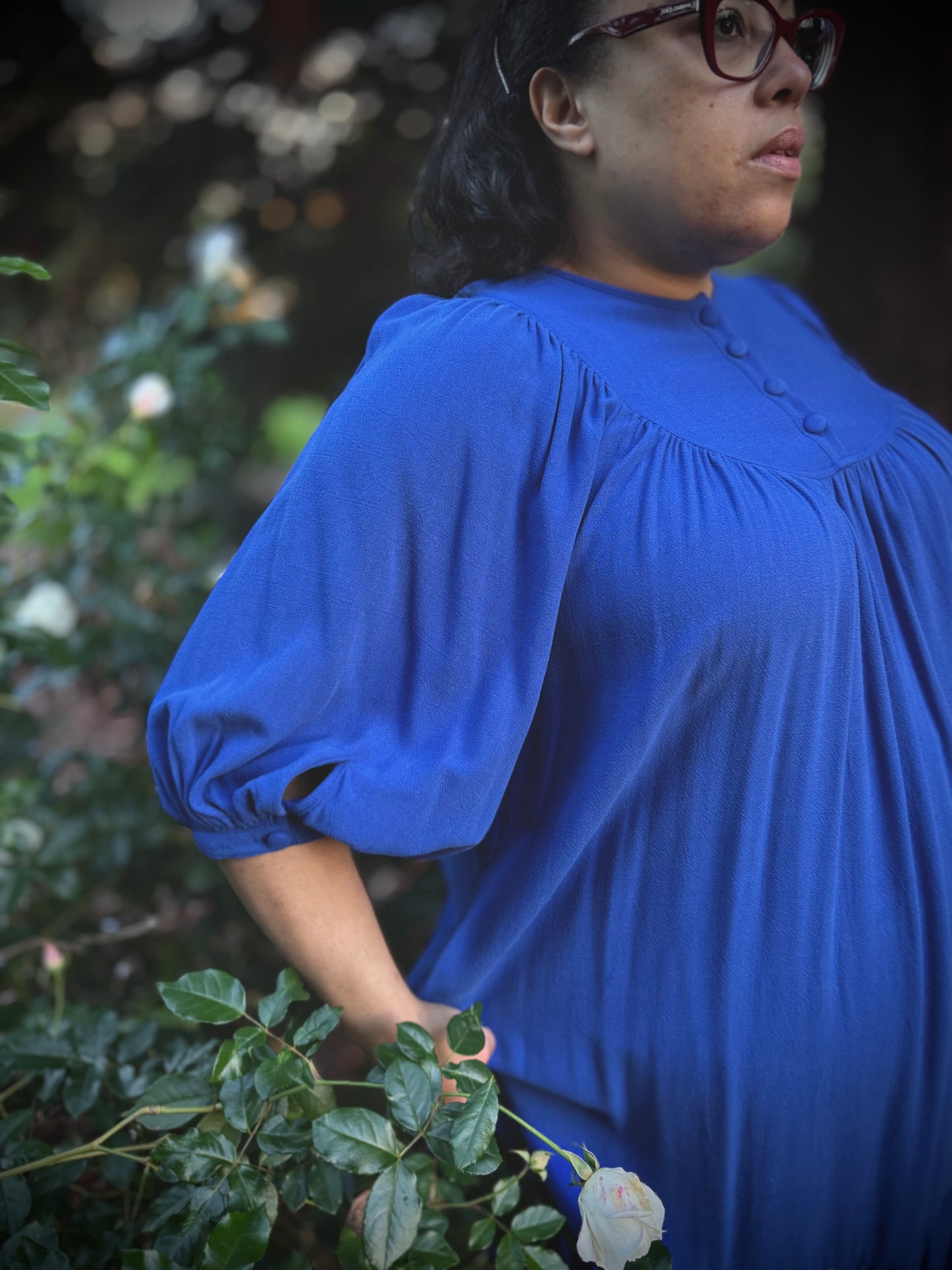 Margaret Poet Dress in Royal