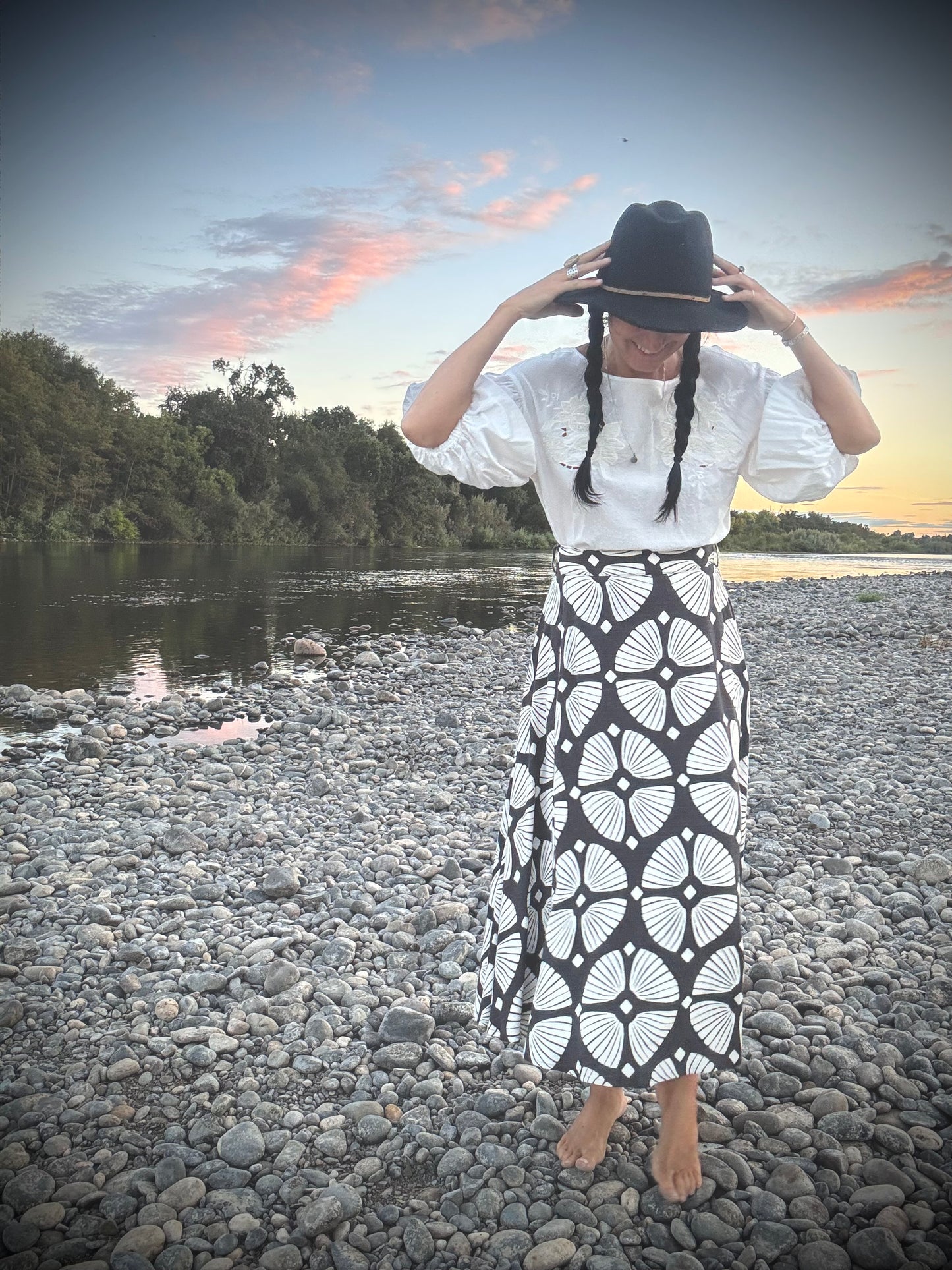 Elsie Wrap Skirt - Flora Abstract