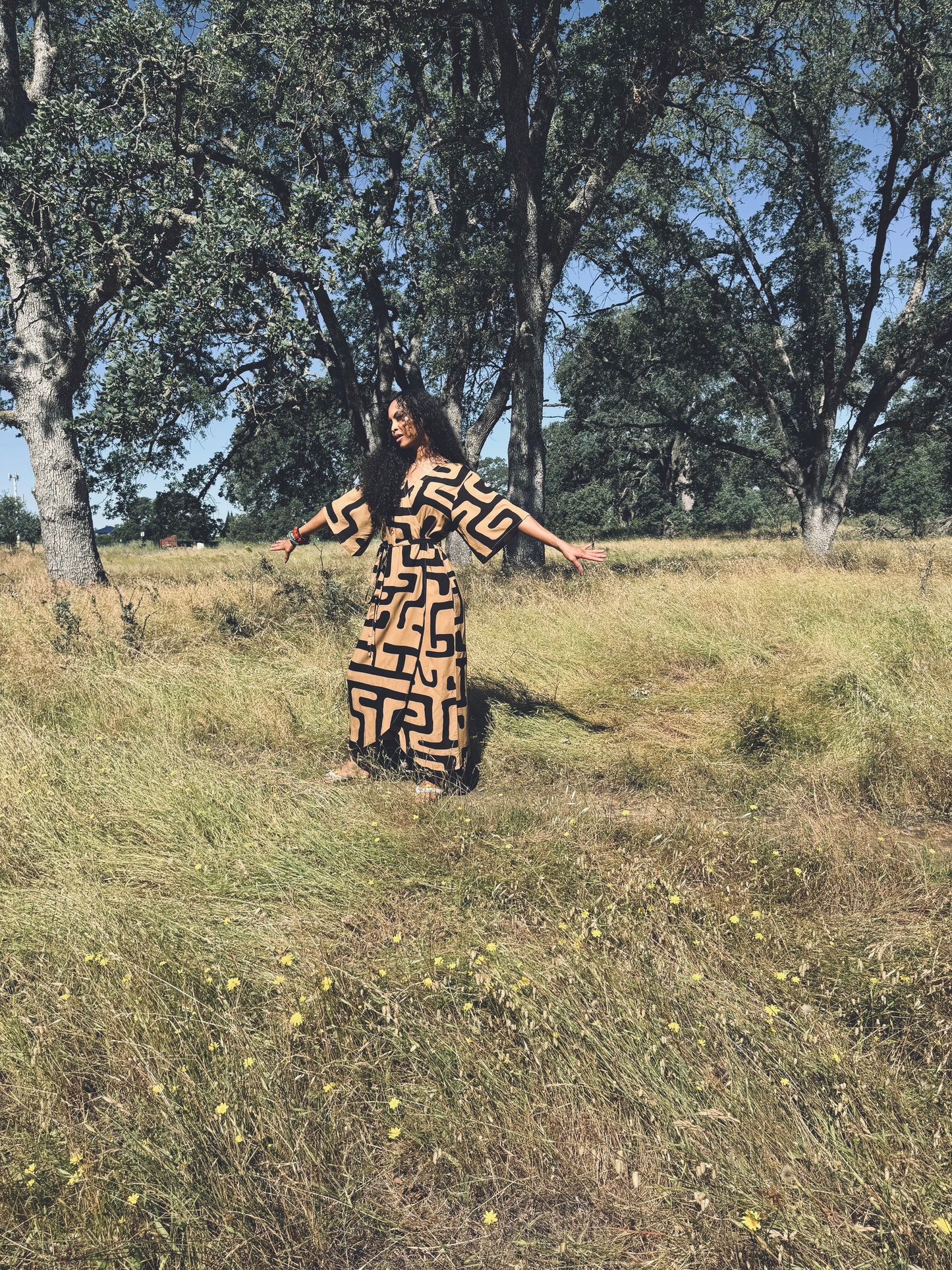‘Velma' Wrap Dress in MAZE