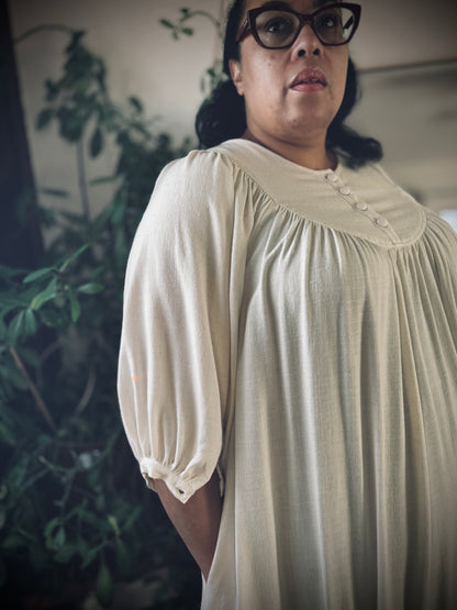 Margaret Poet Dress in Natural