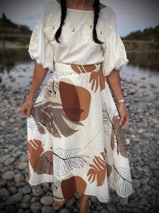 Elsie Wrap Skirt - Monstera