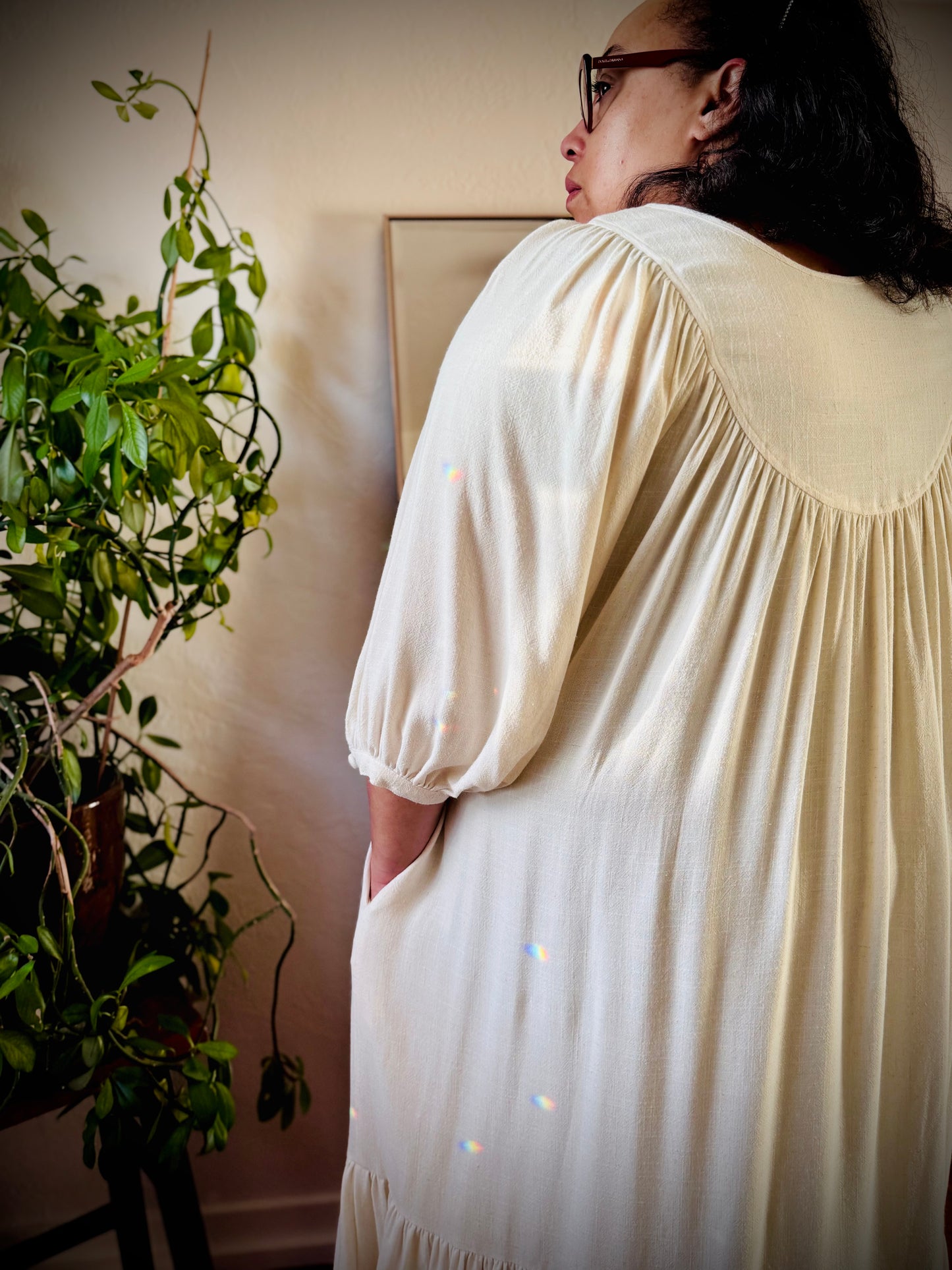 Margaret Poet Dress in Natural