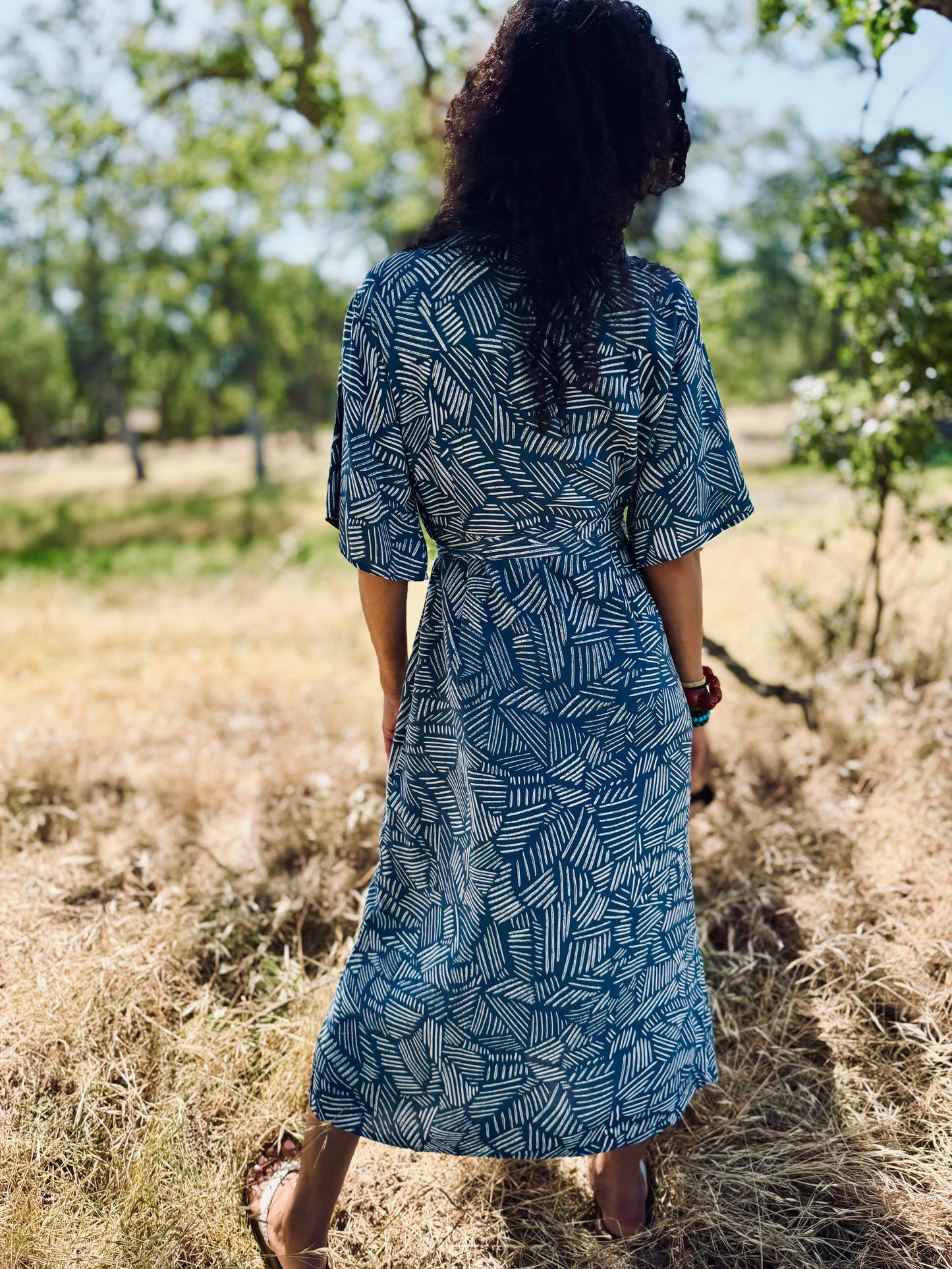 ‘Velma' Wrap Dress in THICKET