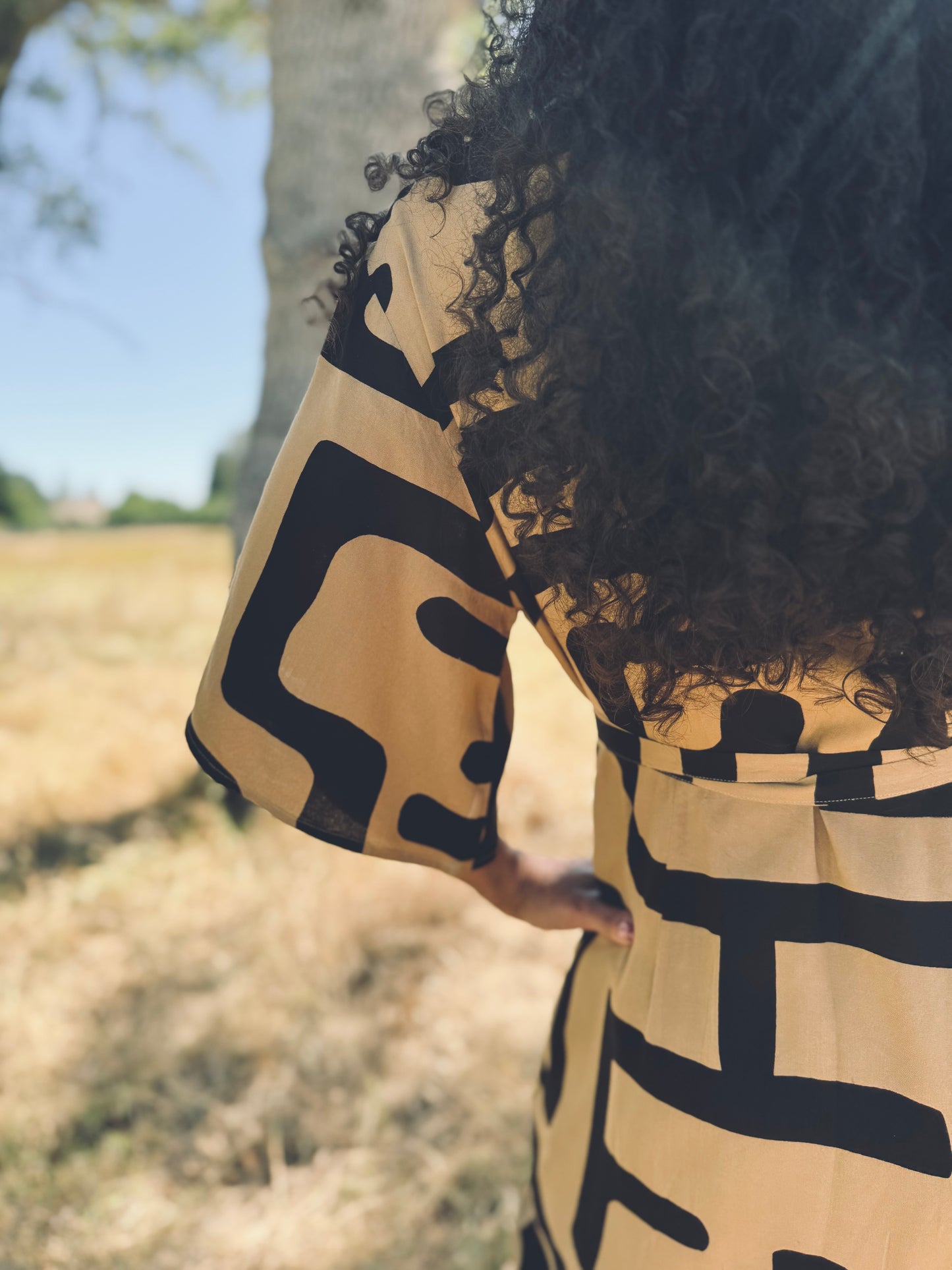 ‘Velma' Wrap Dress in MAZE