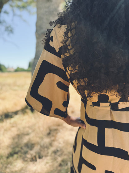 ‘Velma' Wrap Dress in MAZE