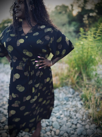 ‘Velma' Wrap Dress in ORBIT