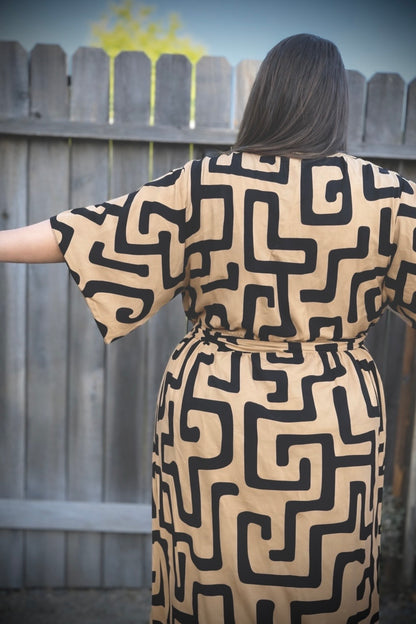 ‘Velma' Wrap Dress in MAZE