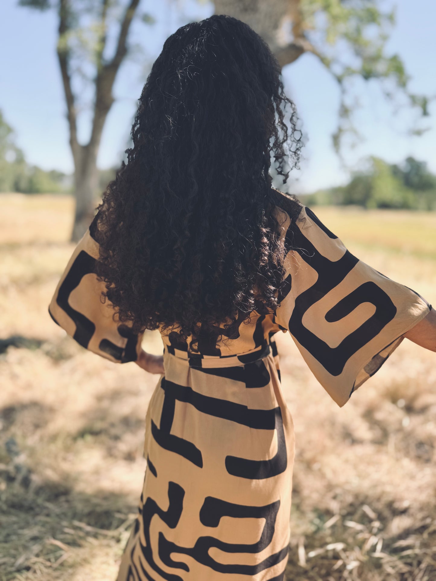 ‘Velma' Wrap Dress in MAZE