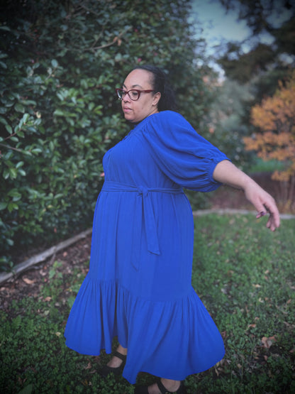 Margaret Poet Dress in Royal