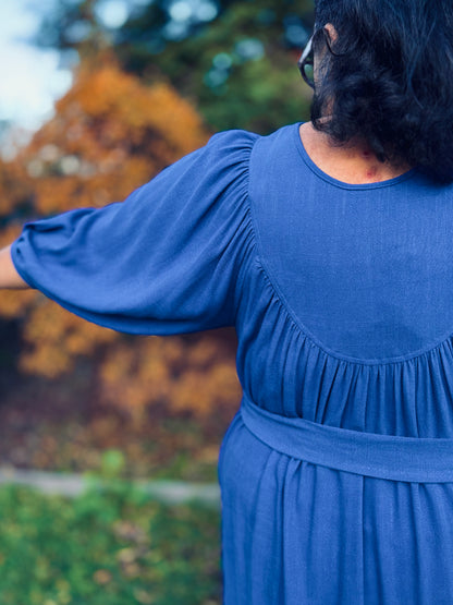 Margaret Poet Dress in Royal