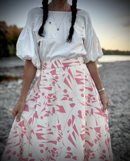 Elsie Wrap Skirt - Pink Confetti