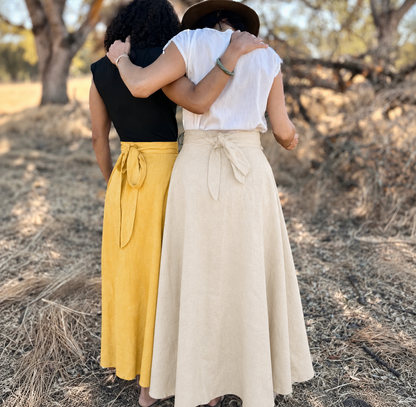 Elsie Wrap Skirt - Mustard