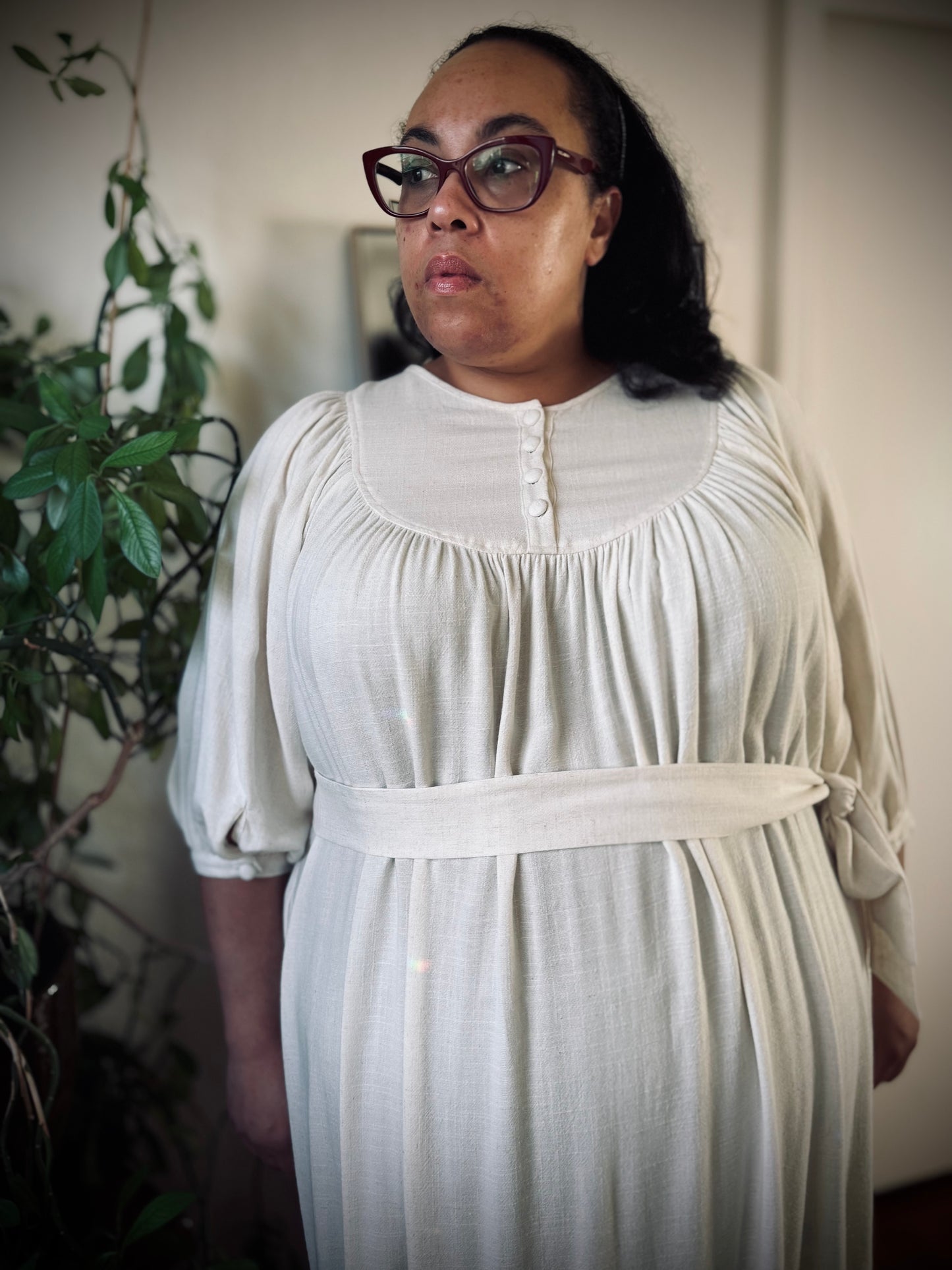 Margaret Poet Dress in Natural