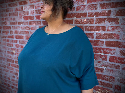 Dotty Tunic Dress in Teal