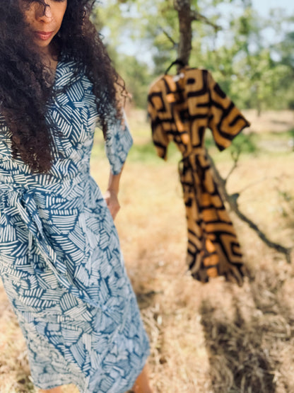 ‘Velma' Wrap Dress in THICKET